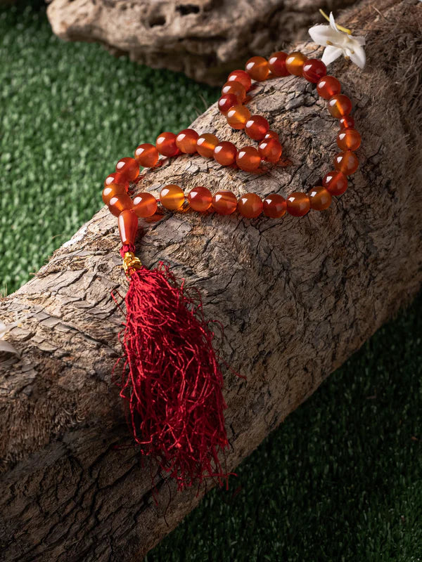 Brown Sulemani Aqeeq Stone Tasbih (10mm )