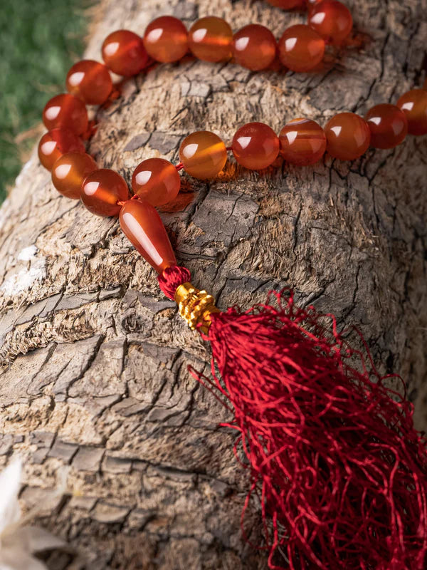 Brown Sulemani Aqeeq Stone Tasbih (10mm )