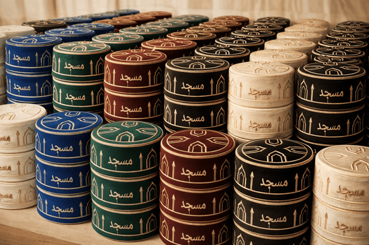 Masjid Prayer Caps ( Hadiyah ) – Premium Embroidered Multicolor - THE RUHANI