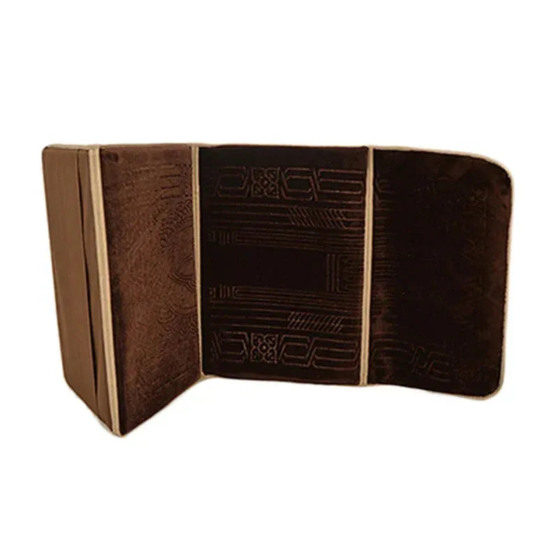 "Luxurious Folding Baithak Janamaz with Back Rest - Velvet Prayer Rug"