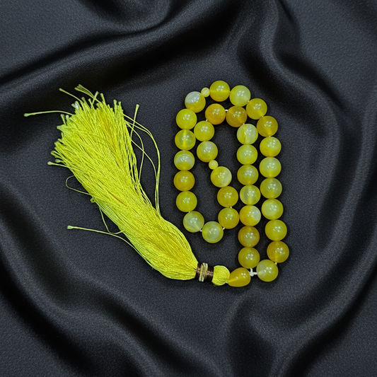 Yellow Aqeeq Stone Tasbih