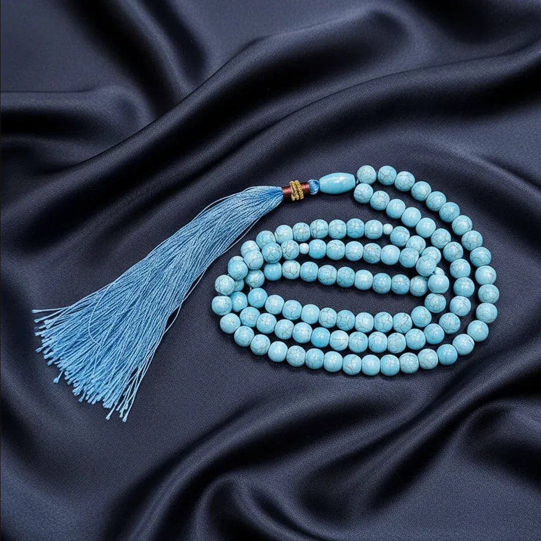 Blue Turquoise Feroza Stone Tasbih - THE RUHANI