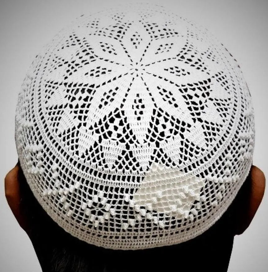 Comfortable Cotton Namaz Topi Prayer Cap - Unique Design - THE RUHANI