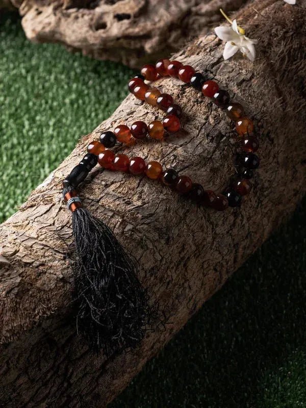 Honey Aqeeq Stone Tasbih (10mm) - THE RUHANI