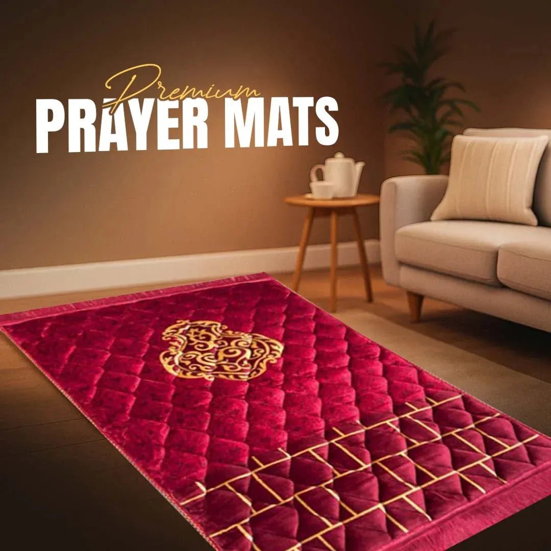 Luxurious Mink Prayer Mat - Gold Series, Soft & Elegant Design - THE RUHANI