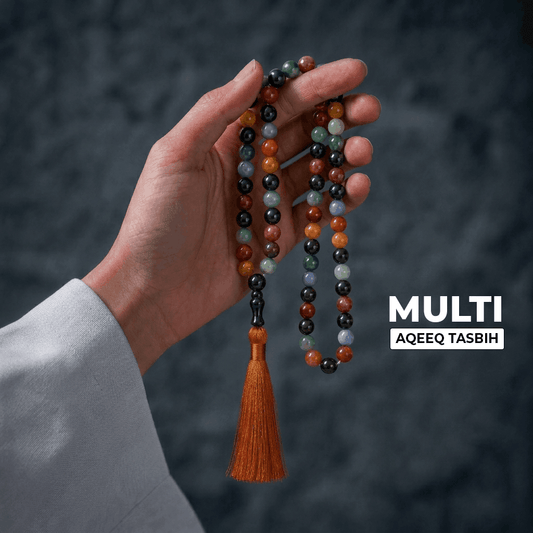 Multi Aqeeq Stone Tasbih - THE RUHANI