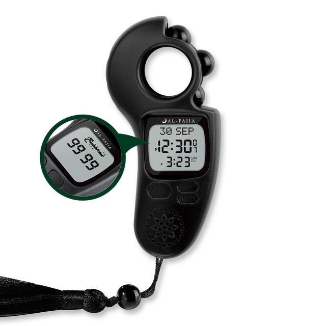 Multi - Functional Digital Azan Tasbeeh Counter with Prayer Alarms - THE RUHANI