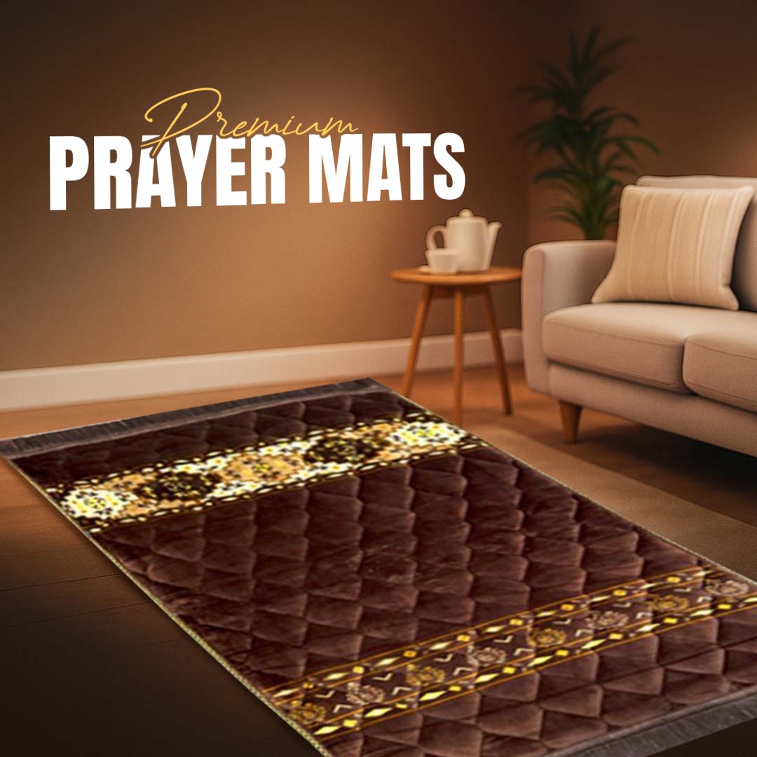 Velvet Print Luxury Quilted padded Prayer Mat - THE RUHANI