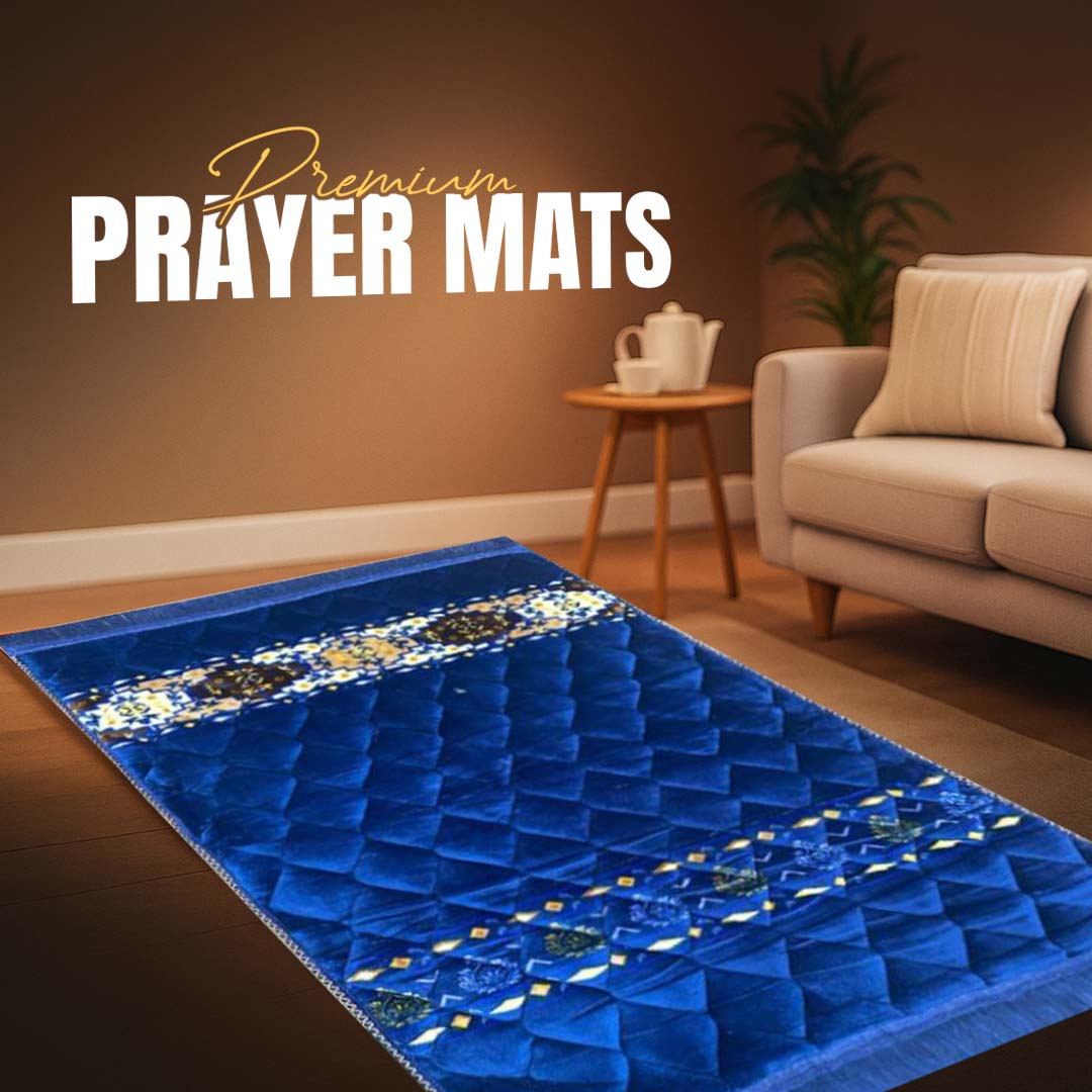 Velvet Print Luxury Quilted padded Prayer Mat - THE RUHANI
