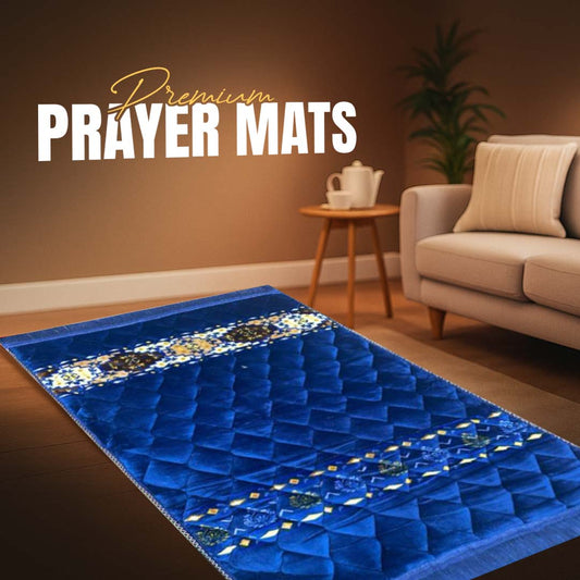 Velvet Print Luxury Quilted padded Prayer Mat - THE RUHANI