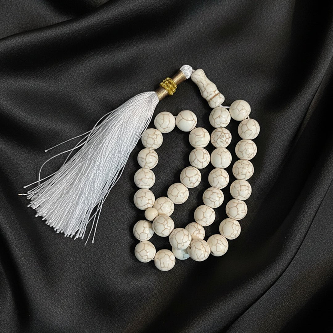 White Feroza Stone Tasbih ( Premium ) - THE RUHANI